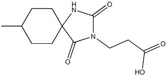 3-{8-methyl-2,4-dioxo-1,3-diazaspiro[4.5]decan-3-yl}propanoic acid Structure