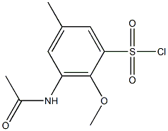 3-acetamido-2-methoxy-5-methylbenzene-1-sulfonyl chloride,,结构式