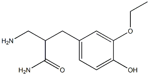 3-amino-2-[(3-ethoxy-4-hydroxyphenyl)methyl]propanamide 结构式