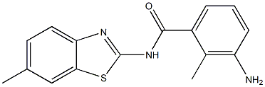 3-amino-2-methyl-N-(6-methyl-1,3-benzothiazol-2-yl)benzamide 结构式