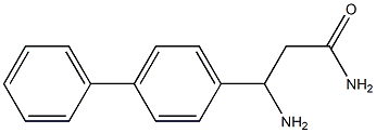 3-amino-3-(4-phenylphenyl)propanamide Struktur