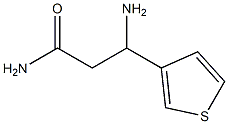 3-amino-3-(thiophen-3-yl)propanamide 结构式