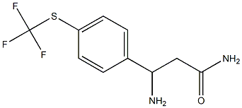 3-amino-3-{4-[(trifluoromethyl)sulfanyl]phenyl}propanamide Struktur