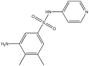 3-amino-4,5-dimethyl-N-(pyridin-4-yl)benzene-1-sulfonamide 化学構造式