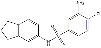 3-amino-4-chloro-N-(2,3-dihydro-1H-inden-5-yl)benzene-1-sulfonamide,,结构式