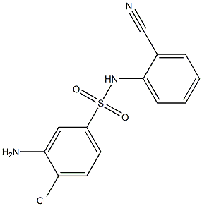 3-amino-4-chloro-N-(2-cyanophenyl)benzene-1-sulfonamide 结构式