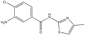 3-amino-4-chloro-N-(4-methyl-1,3-thiazol-2-yl)benzamide Structure