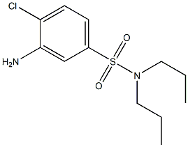 3-amino-4-chloro-N,N-dipropylbenzene-1-sulfonamide 化学構造式
