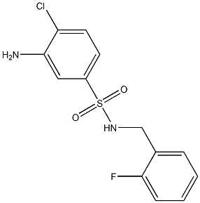 3-amino-4-chloro-N-[(2-fluorophenyl)methyl]benzene-1-sulfonamide Struktur