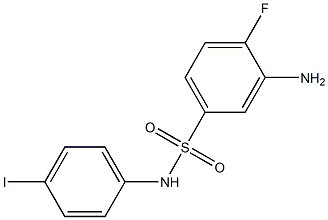 3-amino-4-fluoro-N-(4-iodophenyl)benzene-1-sulfonamide