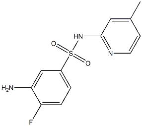 3-amino-4-fluoro-N-(4-methylpyridin-2-yl)benzene-1-sulfonamide,,结构式
