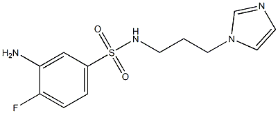 3-amino-4-fluoro-N-[3-(1H-imidazol-1-yl)propyl]benzene-1-sulfonamide Struktur