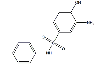 3-amino-4-hydroxy-N-(4-methylphenyl)benzene-1-sulfonamide,,结构式