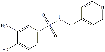 3-amino-4-hydroxy-N-(pyridin-4-ylmethyl)benzene-1-sulfonamide 结构式