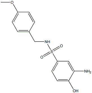 3-amino-4-hydroxy-N-[(4-methoxyphenyl)methyl]benzene-1-sulfonamide Structure