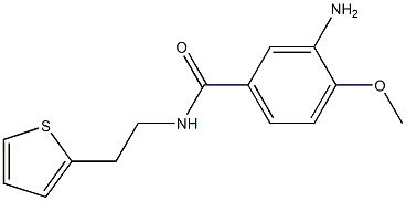 3-amino-4-methoxy-N-(2-thien-2-ylethyl)benzamide 结构式