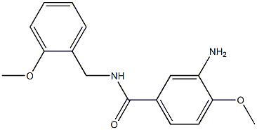 3-amino-4-methoxy-N-[(2-methoxyphenyl)methyl]benzamide Struktur