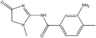 3-amino-4-methyl-N-(1-methyl-4-oxo-4,5-dihydro-1H-imidazol-2-yl)benzamide 化学構造式