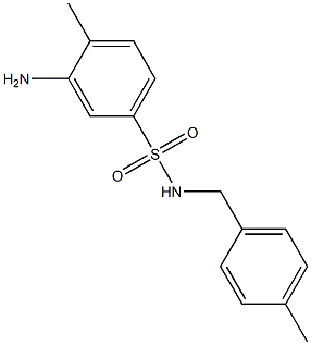 3-amino-4-methyl-N-[(4-methylphenyl)methyl]benzene-1-sulfonamide Structure