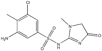 3-amino-5-chloro-4-methyl-N-(1-methyl-4-oxo-4,5-dihydro-1H-imidazol-2-yl)benzene-1-sulfonamide Structure