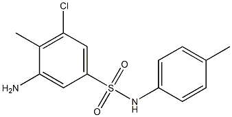 3-amino-5-chloro-4-methyl-N-(4-methylphenyl)benzene-1-sulfonamide 结构式