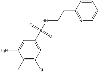 3-amino-5-chloro-4-methyl-N-[2-(pyridin-2-yl)ethyl]benzene-1-sulfonamide|