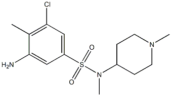 3-amino-5-chloro-N,4-dimethyl-N-(1-methylpiperidin-4-yl)benzene-1-sulfonamide Structure