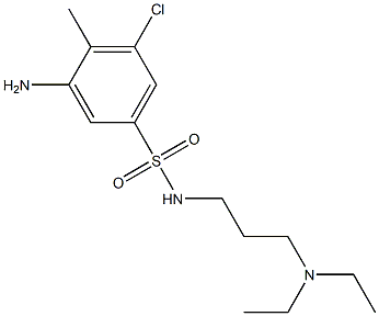 3-amino-5-chloro-N-[3-(diethylamino)propyl]-4-methylbenzene-1-sulfonamide 结构式