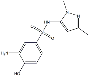 3-amino-N-(1,3-dimethyl-1H-pyrazol-5-yl)-4-hydroxybenzene-1-sulfonamide