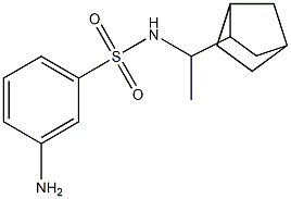 3-amino-N-(1-{bicyclo[2.2.1]heptan-2-yl}ethyl)benzene-1-sulfonamide,,结构式