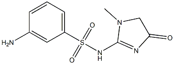 3-amino-N-(1-methyl-4-oxo-4,5-dihydro-1H-imidazol-2-yl)benzene-1-sulfonamide,,结构式