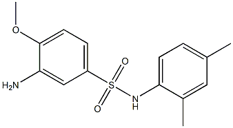 3-amino-N-(2,4-dimethylphenyl)-4-methoxybenzene-1-sulfonamide 化学構造式