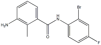 3-amino-N-(2-bromo-4-fluorophenyl)-2-methylbenzamide,,结构式