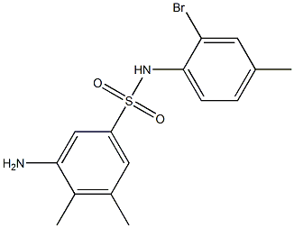 3-amino-N-(2-bromo-4-methylphenyl)-4,5-dimethylbenzene-1-sulfonamide