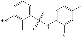 3-amino-N-(2-chloro-4-methylphenyl)-2-methylbenzene-1-sulfonamide 结构式