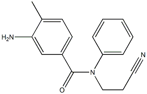 3-amino-N-(2-cyanoethyl)-4-methyl-N-phenylbenzamide,,结构式