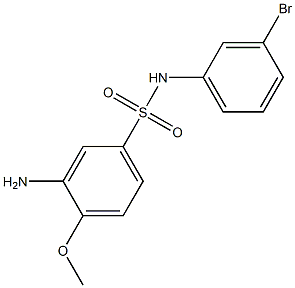 3-amino-N-(3-bromophenyl)-4-methoxybenzene-1-sulfonamide 化学構造式