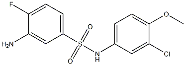 3-amino-N-(3-chloro-4-methoxyphenyl)-4-fluorobenzene-1-sulfonamide,,结构式
