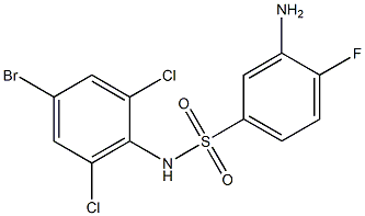 3-amino-N-(4-bromo-2,6-dichlorophenyl)-4-fluorobenzene-1-sulfonamide|