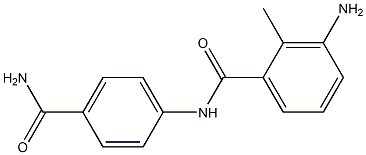 3-amino-N-(4-carbamoylphenyl)-2-methylbenzamide Structure