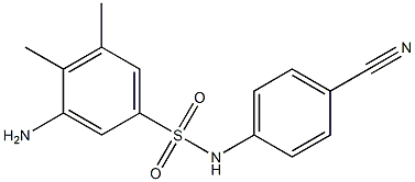 3-amino-N-(4-cyanophenyl)-4,5-dimethylbenzene-1-sulfonamide 结构式