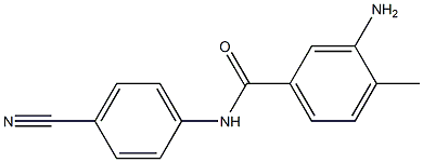 3-amino-N-(4-cyanophenyl)-4-methylbenzamide,,结构式