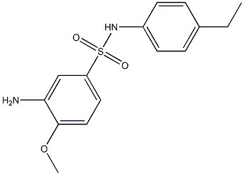 3-amino-N-(4-ethylphenyl)-4-methoxybenzene-1-sulfonamide,,结构式