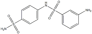 3-amino-N-(4-sulfamoylphenyl)benzene-1-sulfonamide Struktur