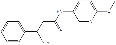 3-amino-N-(6-methoxypyridin-3-yl)-3-phenylpropanamide,,结构式