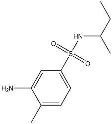 3-amino-N-(butan-2-yl)-4-methylbenzene-1-sulfonamide,,结构式