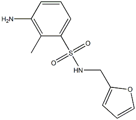 3-amino-N-(furan-2-ylmethyl)-2-methylbenzene-1-sulfonamide 结构式