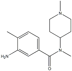 3-amino-N,4-dimethyl-N-(1-methylpiperidin-4-yl)benzamide Structure