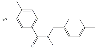 3-amino-N,4-dimethyl-N-[(4-methylphenyl)methyl]benzamide Struktur