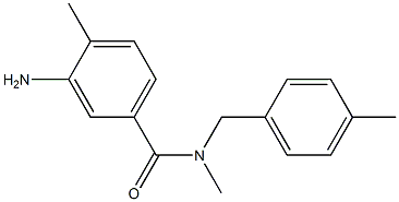 3-amino-N,4-dimethyl-N-[(4-methylphenyl)methyl]benzamide,,结构式